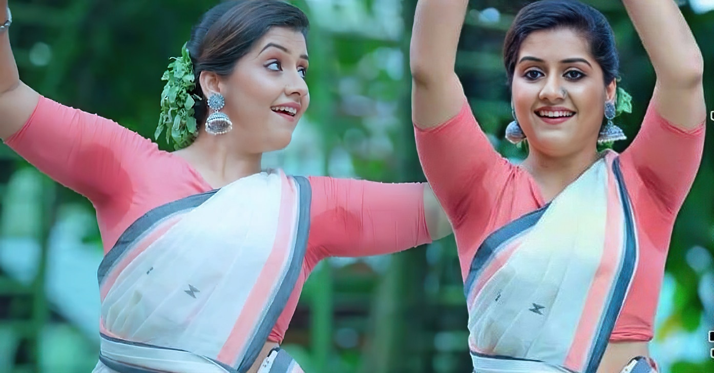 actress sarayu in white saree classical dance